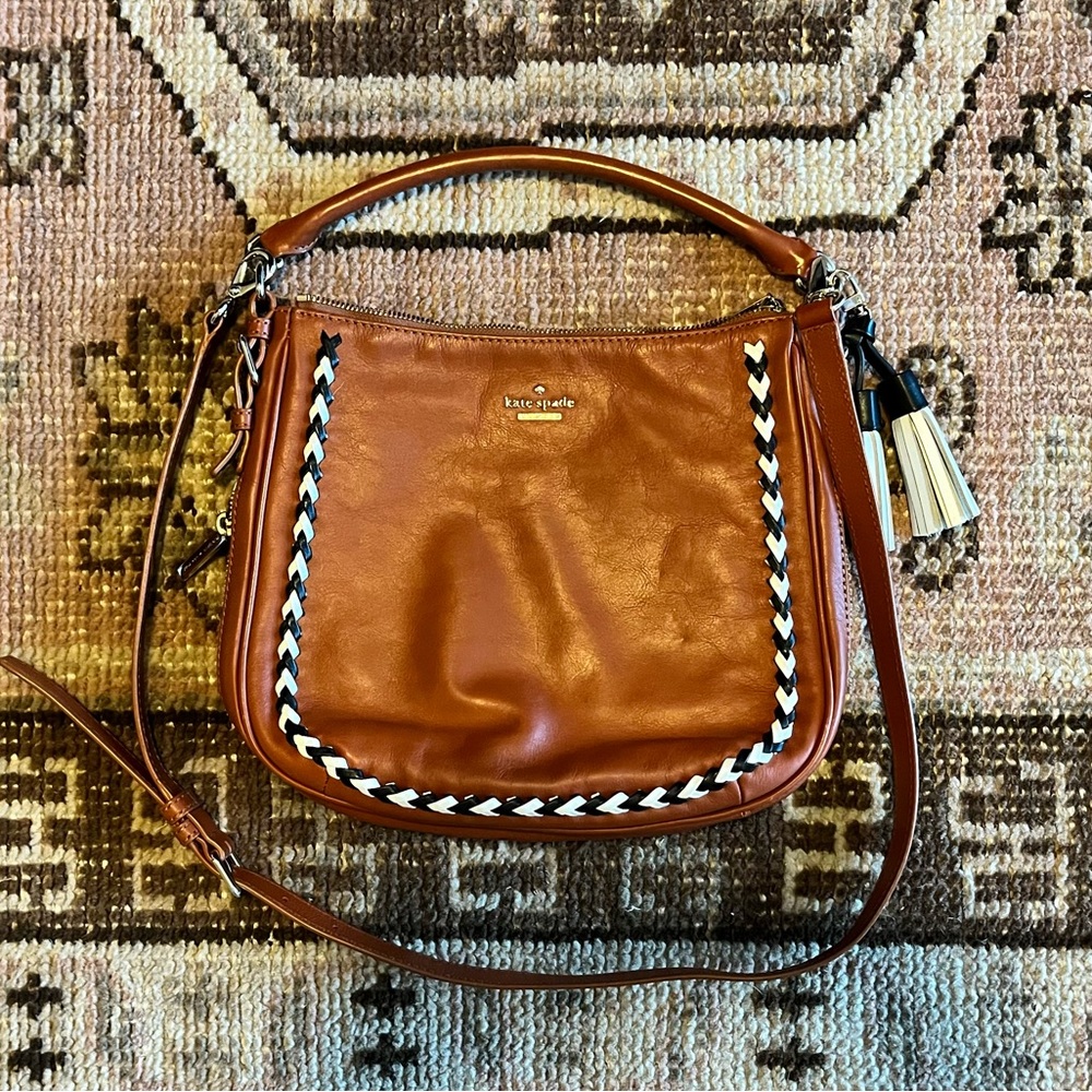 Kate Spade brown leather crossbody